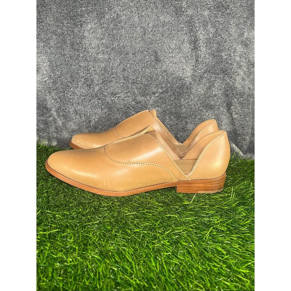 Nisolo Leather D’Orsay Oxford Flats Tan Size 7 Women Slip On